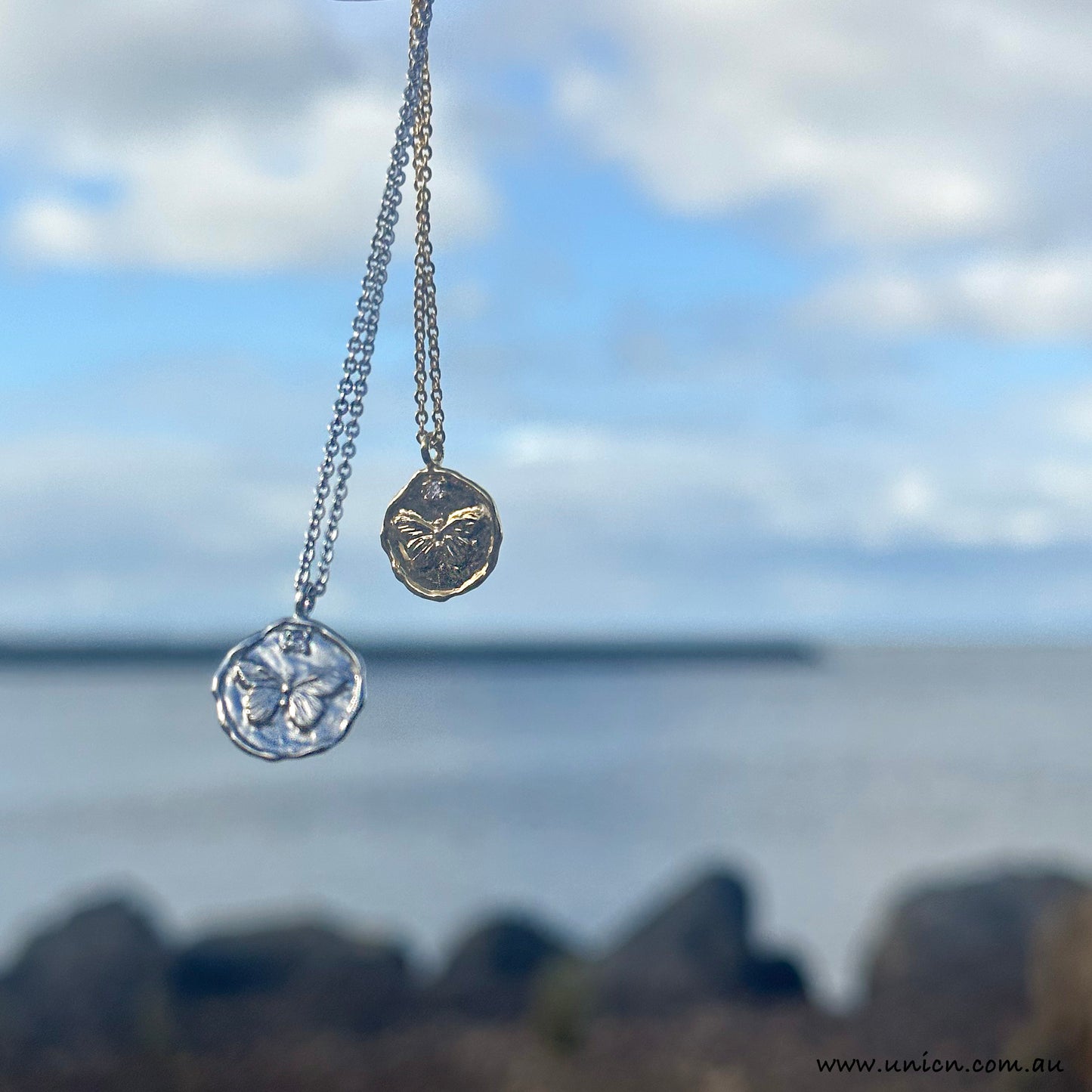 Hammered Butterfly Necklace