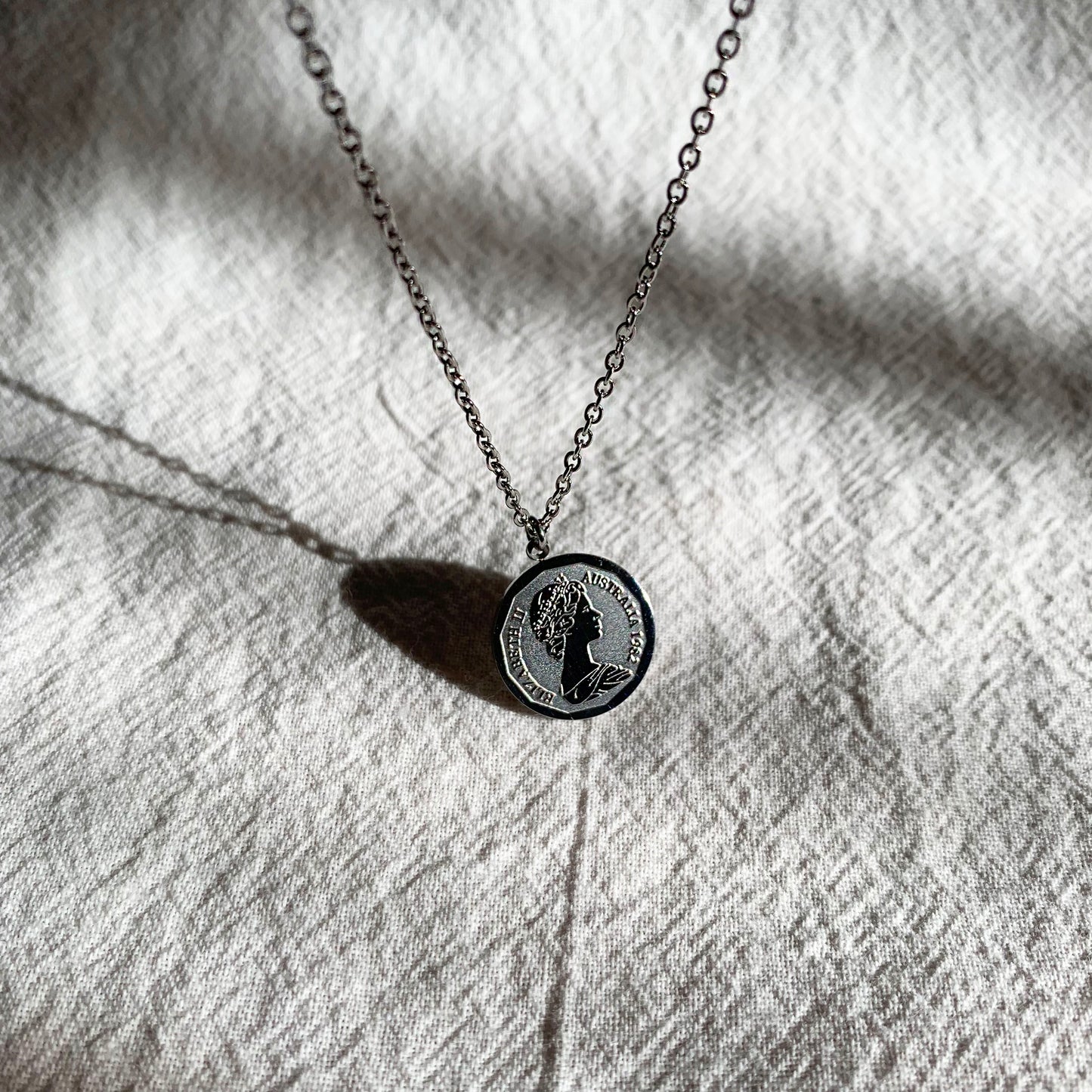 Surgical Single Chain Coin Necklace