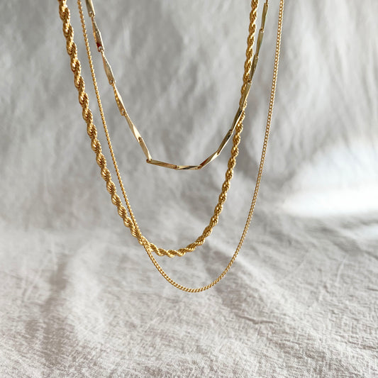 Twisted Chain Layered Necklace