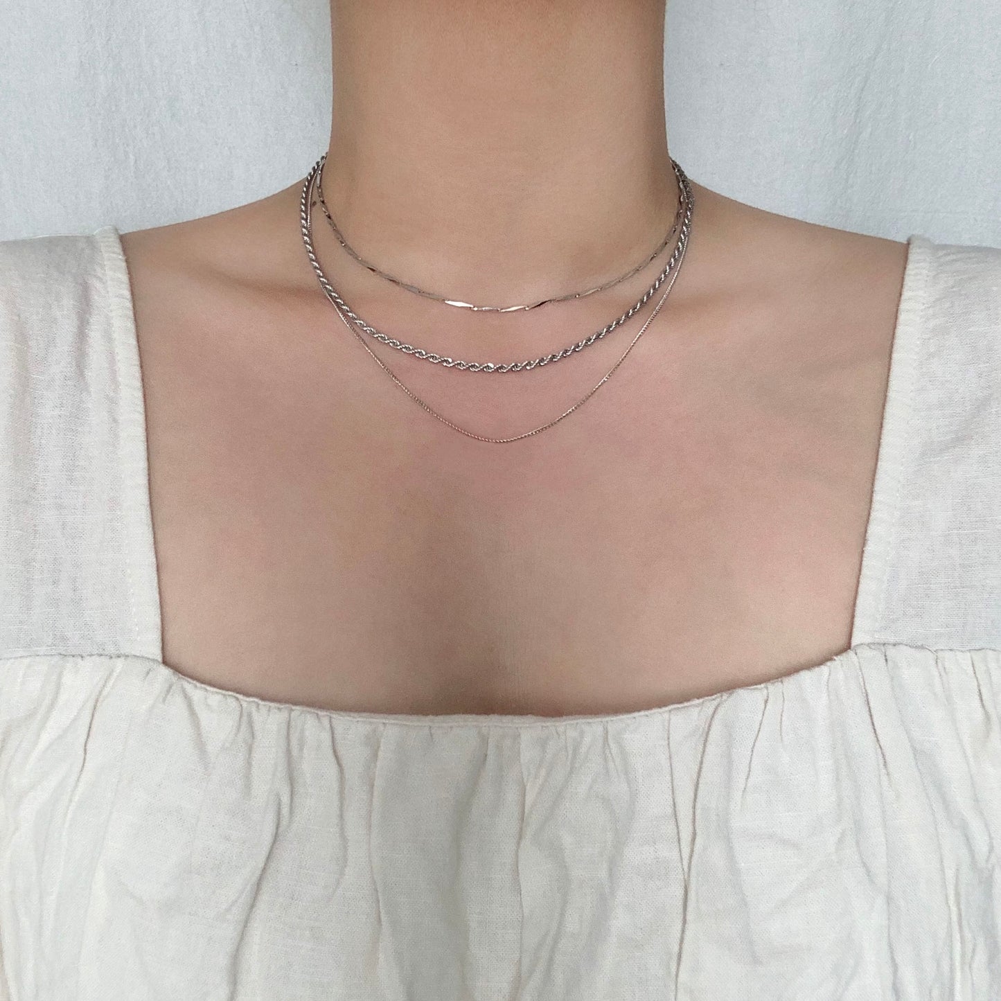 Twisted Chain Layered Necklace