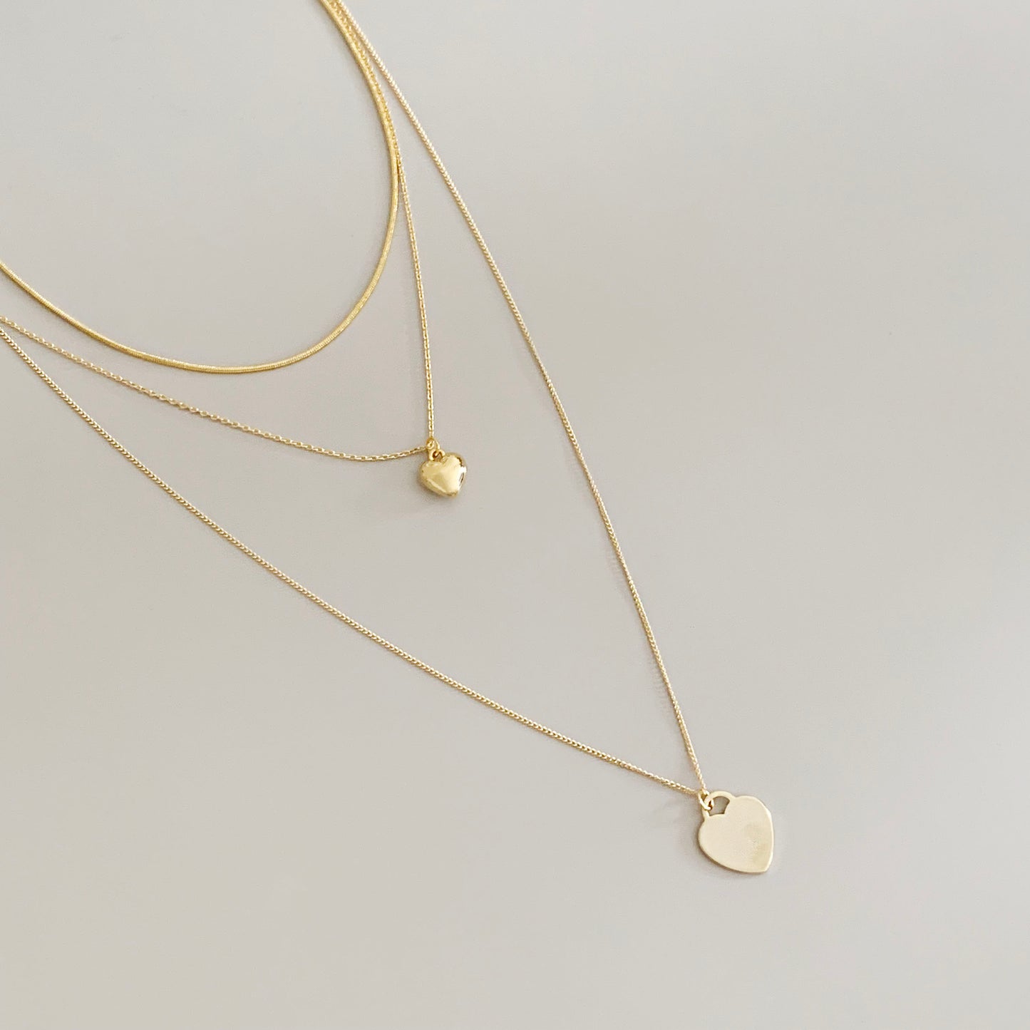 Heart 3-Row Layered Necklace