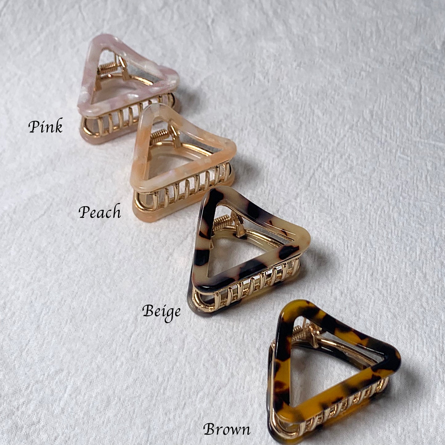 Triangle Marbled Mini Claw Clip