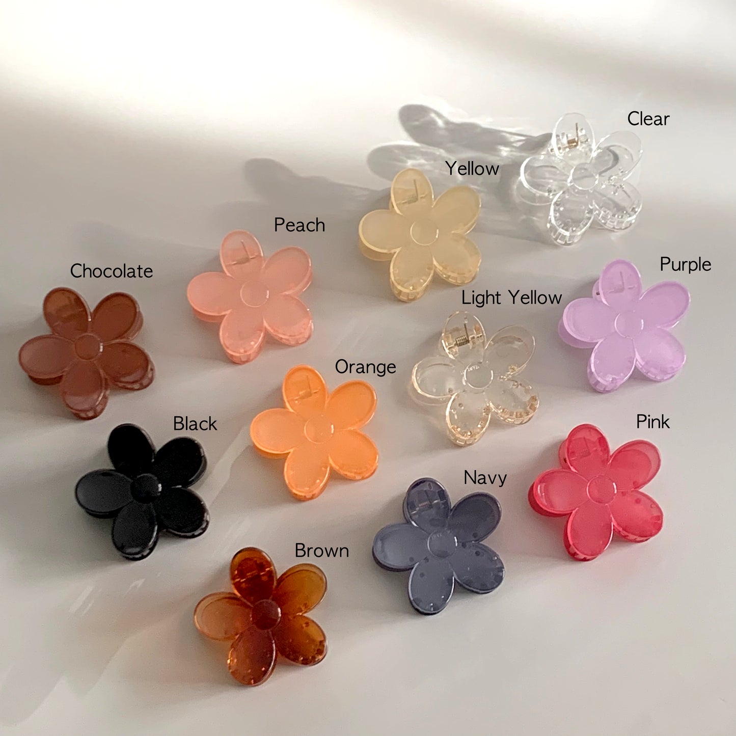 Glossy Flower claw clip